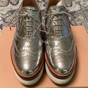 Miu miu Oxford platform shoes